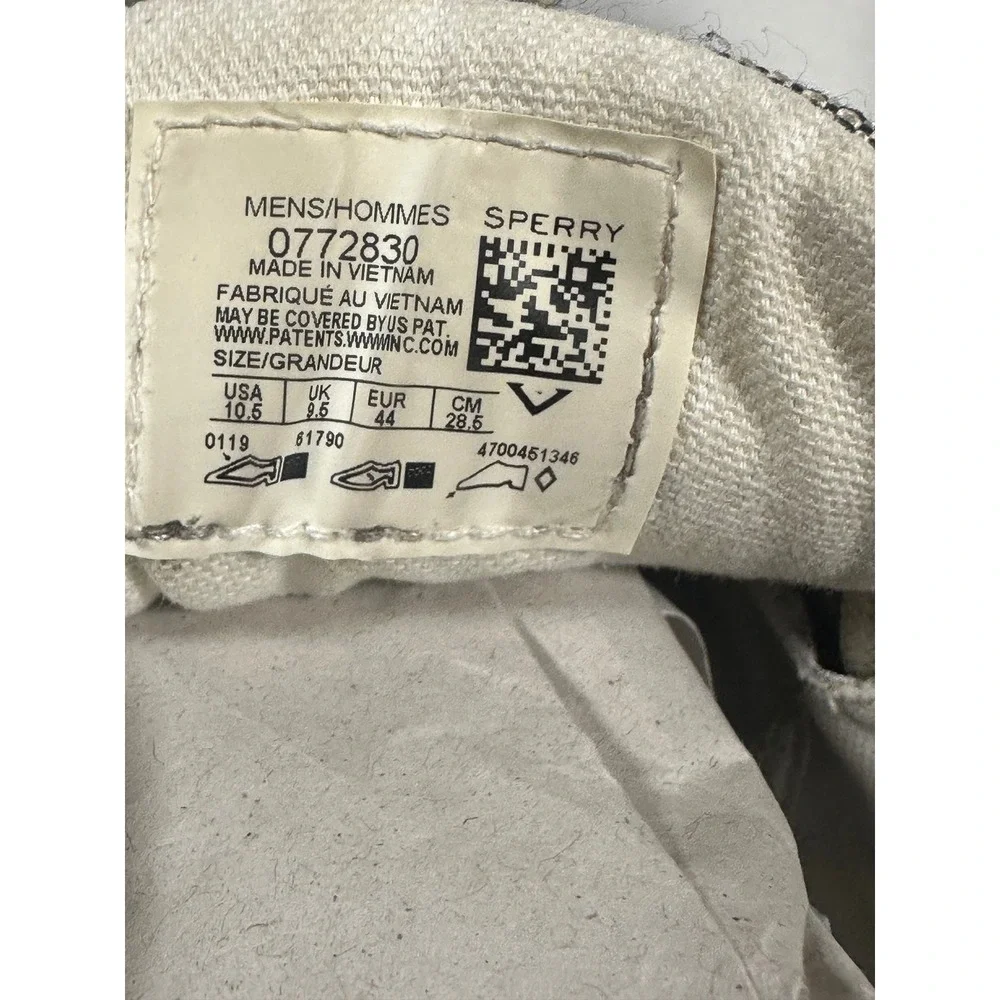 Sperry Bahama II Mens Grey Canvas Boat‎ Shoes Sneakers 0772830 Size 10.5